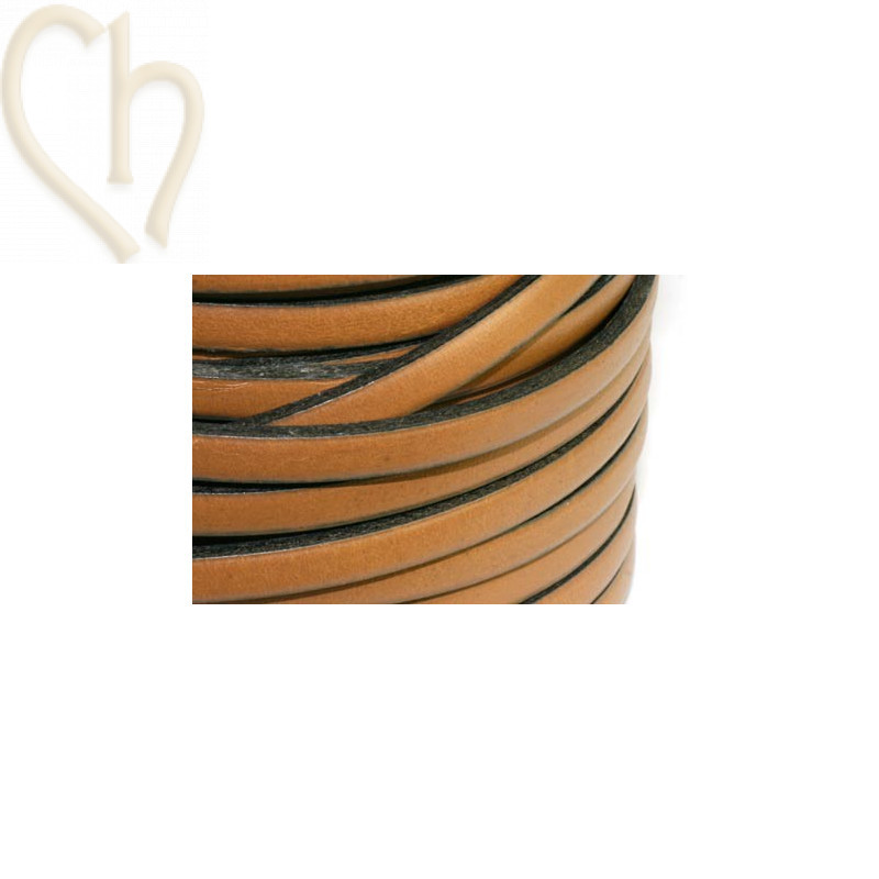 leder plat 5mm beige / taupe