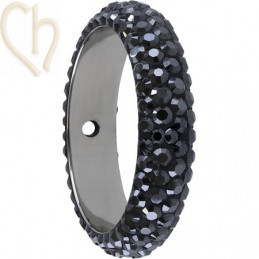 Swarovski Elements Pave Ring 16mm 1 trou Hematite