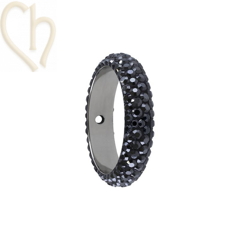 Swarovski Elements Pave Ring 16mm 1 trou Hematite