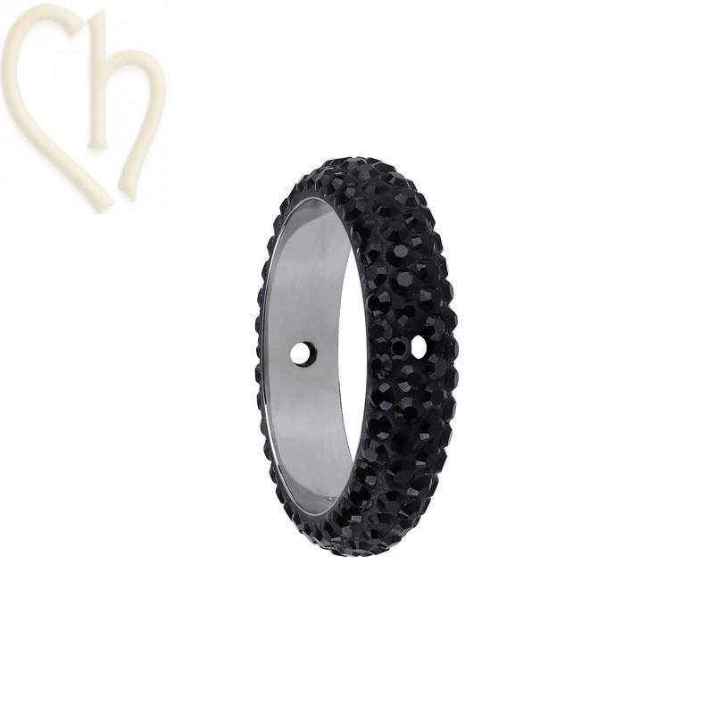 Swarovski Elements Pave Ring 16mm 2 hole Jet