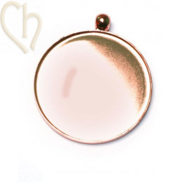 Pendant with border 30*2mm rose gold