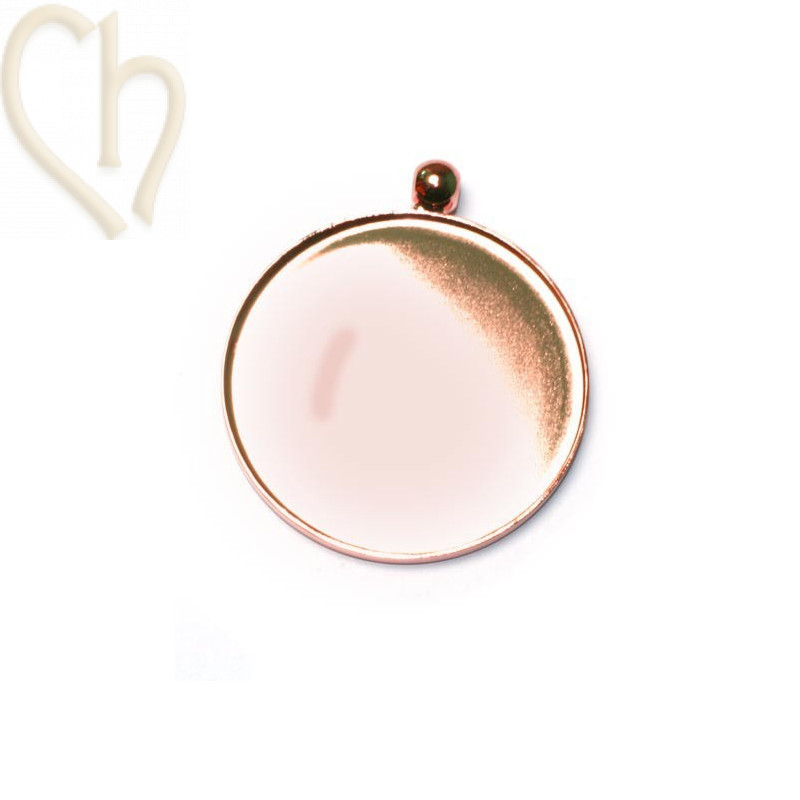 Pendant with border 30*2mm rose gold