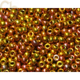 rocaille seedbead 11/0 24kt gold iris
