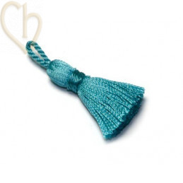 Kwastje Pampille 25mm turquoise