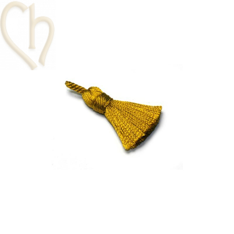 Tassel Pampille 25mm olive yellow