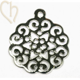 pendentif rond filigran 15 mm