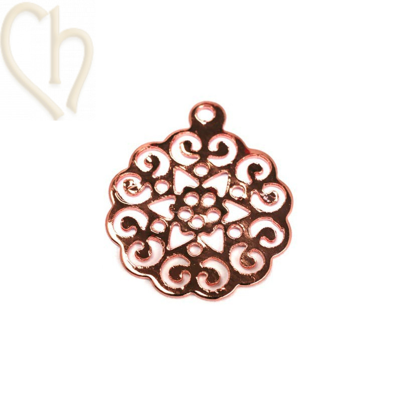 pendentif rond filigran 15 mm