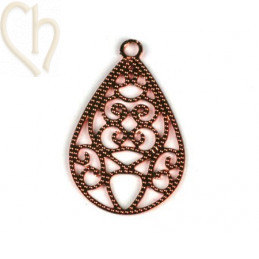 pendentif goutte filigran 17*11 mm