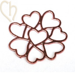 filigraan bloem hearts hanger 11*11 mm