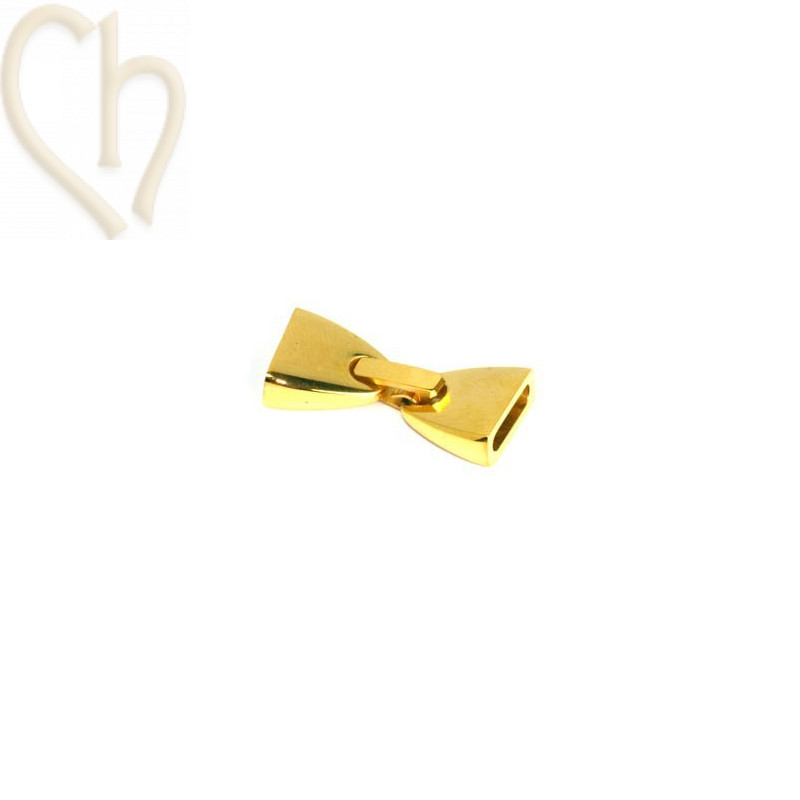 clasp flat steel  gold 10mm