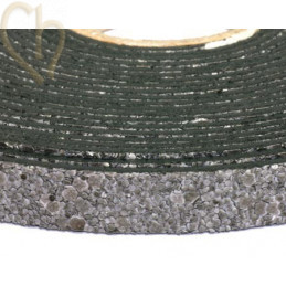 cuir plat 10mm sable gris