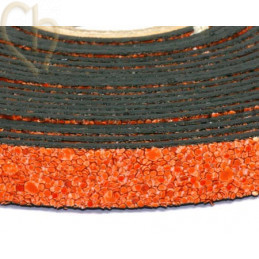 cuir plat 10mm sable orange