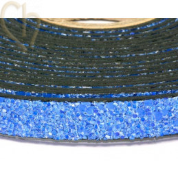 leder plat 10mm zand blauw