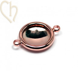 holder for rivoli 14mm with 2 rings rose gold