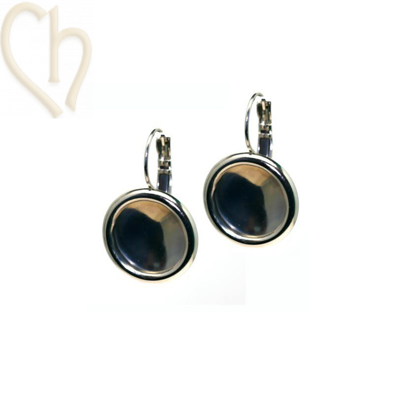 earrings with border for rivoli 14mm