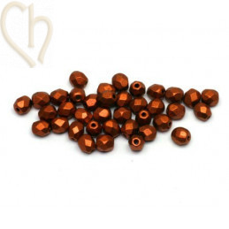 Perles a facettes 4mm Copper