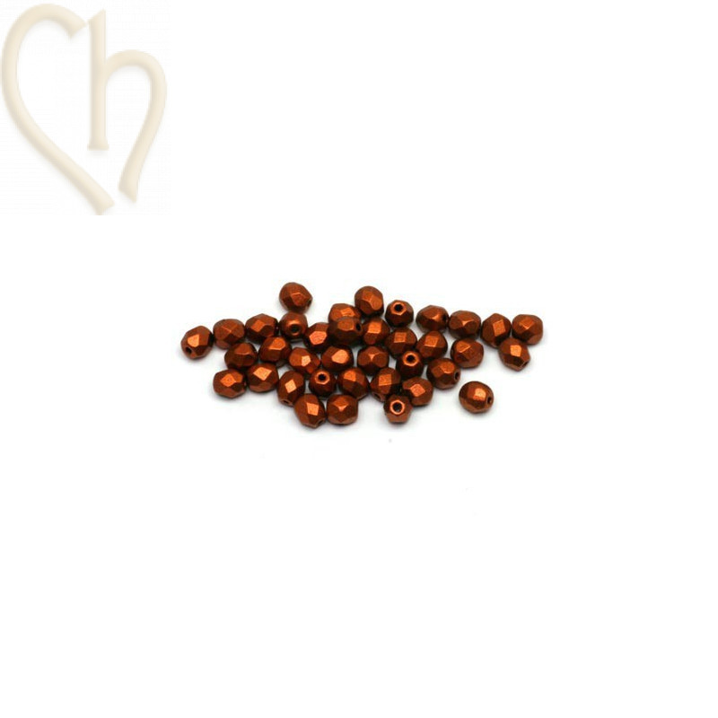 facetkralen 4mm Copper