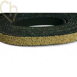 Cuir plat 10mm caviar Beige