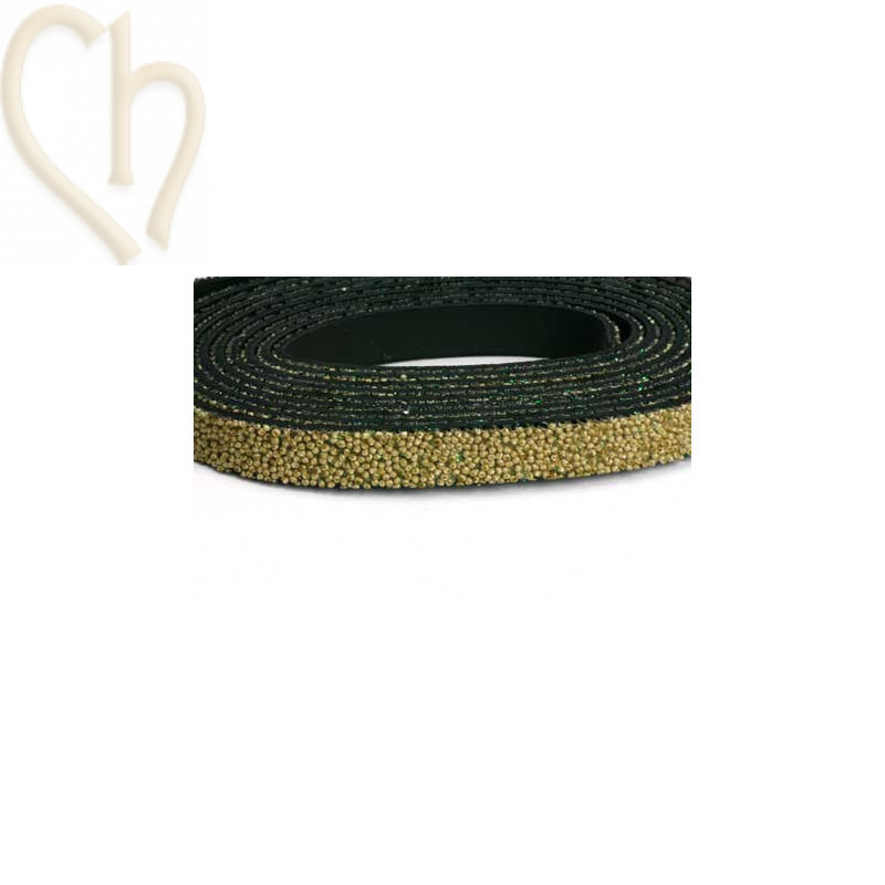 Leder plat 10mm caviar Beige