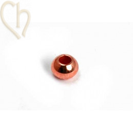 metal spacer balls 3*2mm hole 1.3mm rose gold