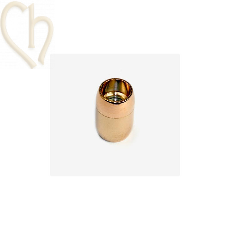 clasp steel magnet round for 8mm rose gold