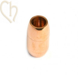 magneetslot staal rond voor 6mm rose goud