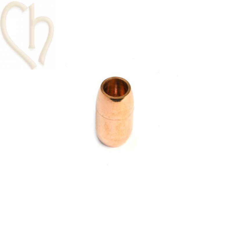 magneetslot staal rond voor 6mm rose goud