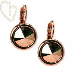 earrings with border for rivoli 12mm