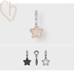 Swarovski Elements pendentif 14mm étoile silver shade