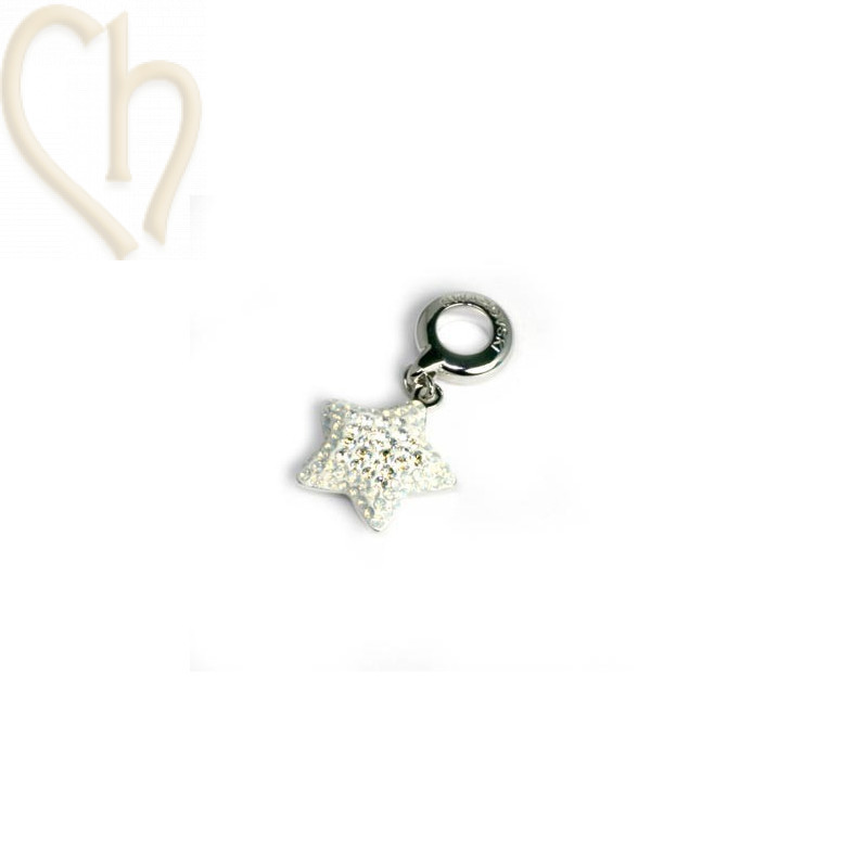 Swarovski Elements hanger 14mm ster white opal moonlight