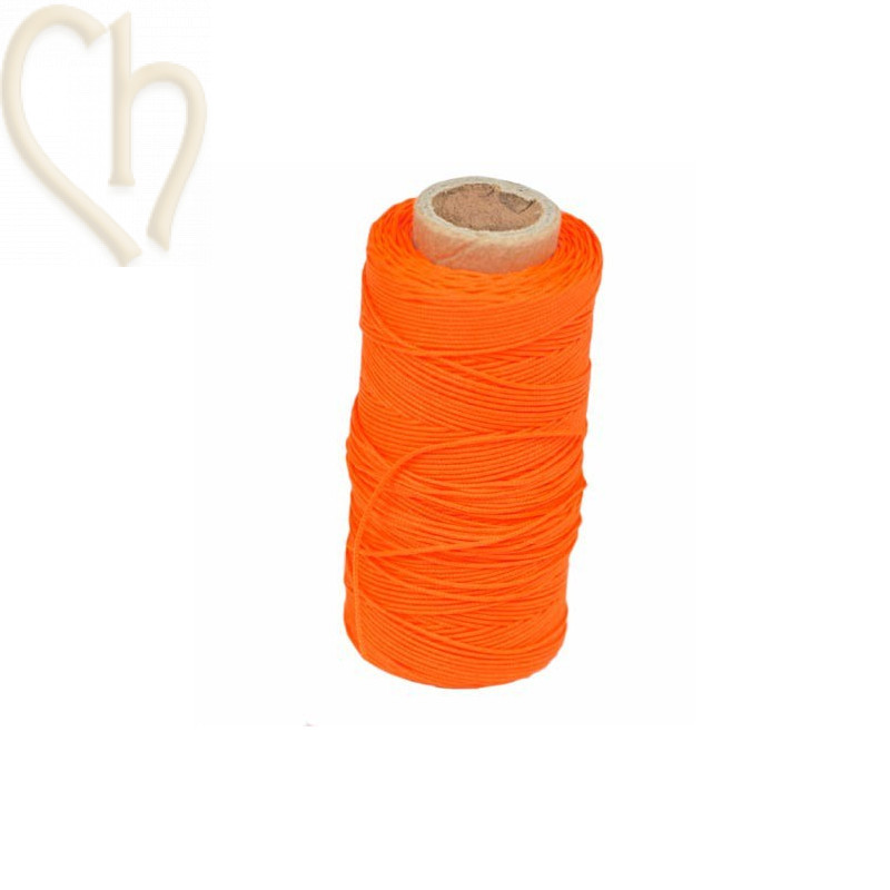 cordon polyester 0.5mm orange fluo