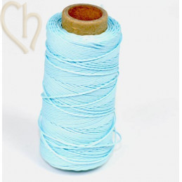 cordon polyester 0.5mm bleu clair
