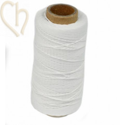 cordon polyester 0.5mm Blanc