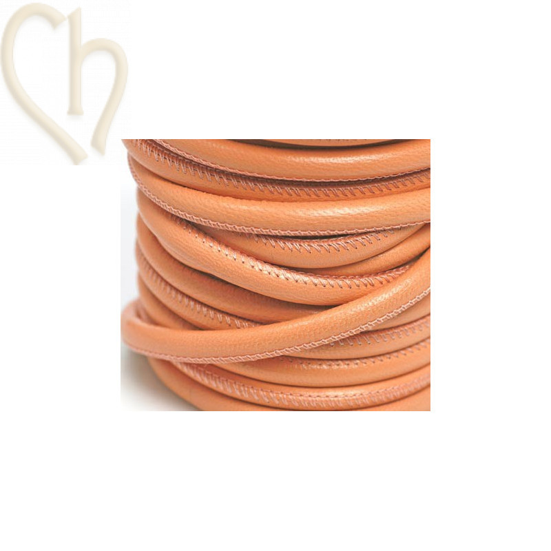 leer rond 6mm peach
