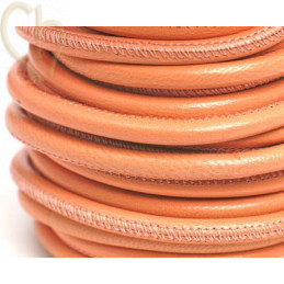 Cuir rond 4mm peach