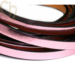 cuir plat 5mm Rose Metal