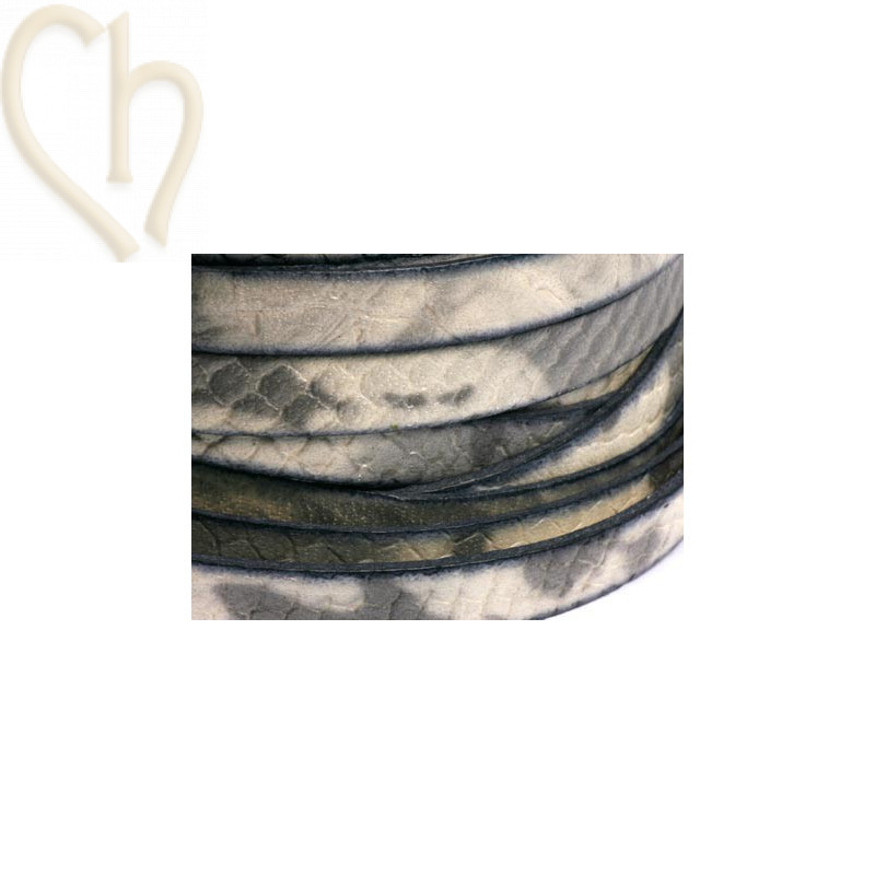leder plat 10mm snake