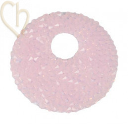 Swarovski Rocks Donut 40mm Rose Water Opal + support