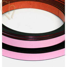 leder plat 10mm oud rose Metal