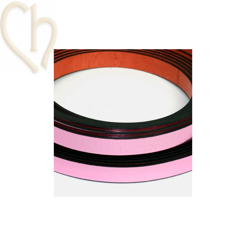 leder plat 10mm oud rose Metal