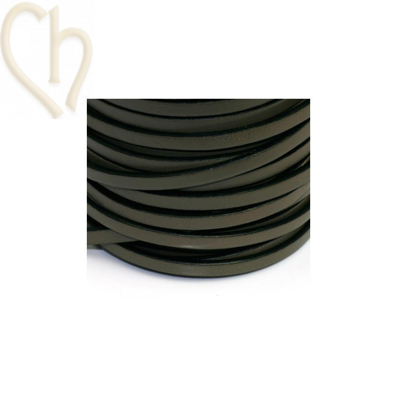 cuir plat 5mm Gris foncé