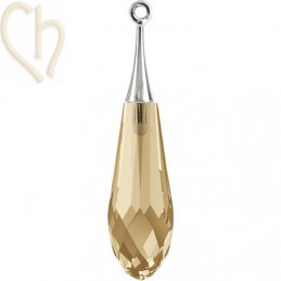 Hanger Swarovski Pure Drop 44mm golden Shadow / zilver