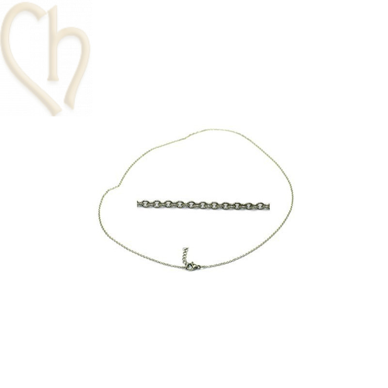 chain steel 45cm with clasp