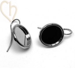 oorbellen rond 15mm met dikke boord