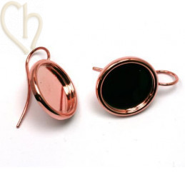 earrings round 15mm with border