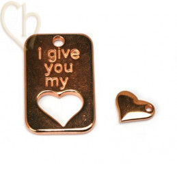 pendentif set tag 30*19mm + 10mm