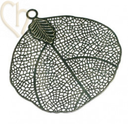 pendentif fill. feuille 50mm