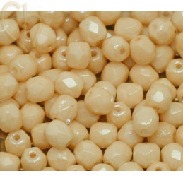 facetkralen 4mm Snow White Lustred Champagne