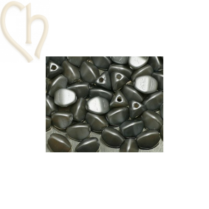 Pinch Beads pastel light grey silver