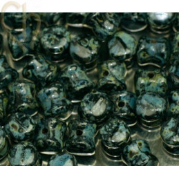 Pellet beads 4*6mm Jet Travertine